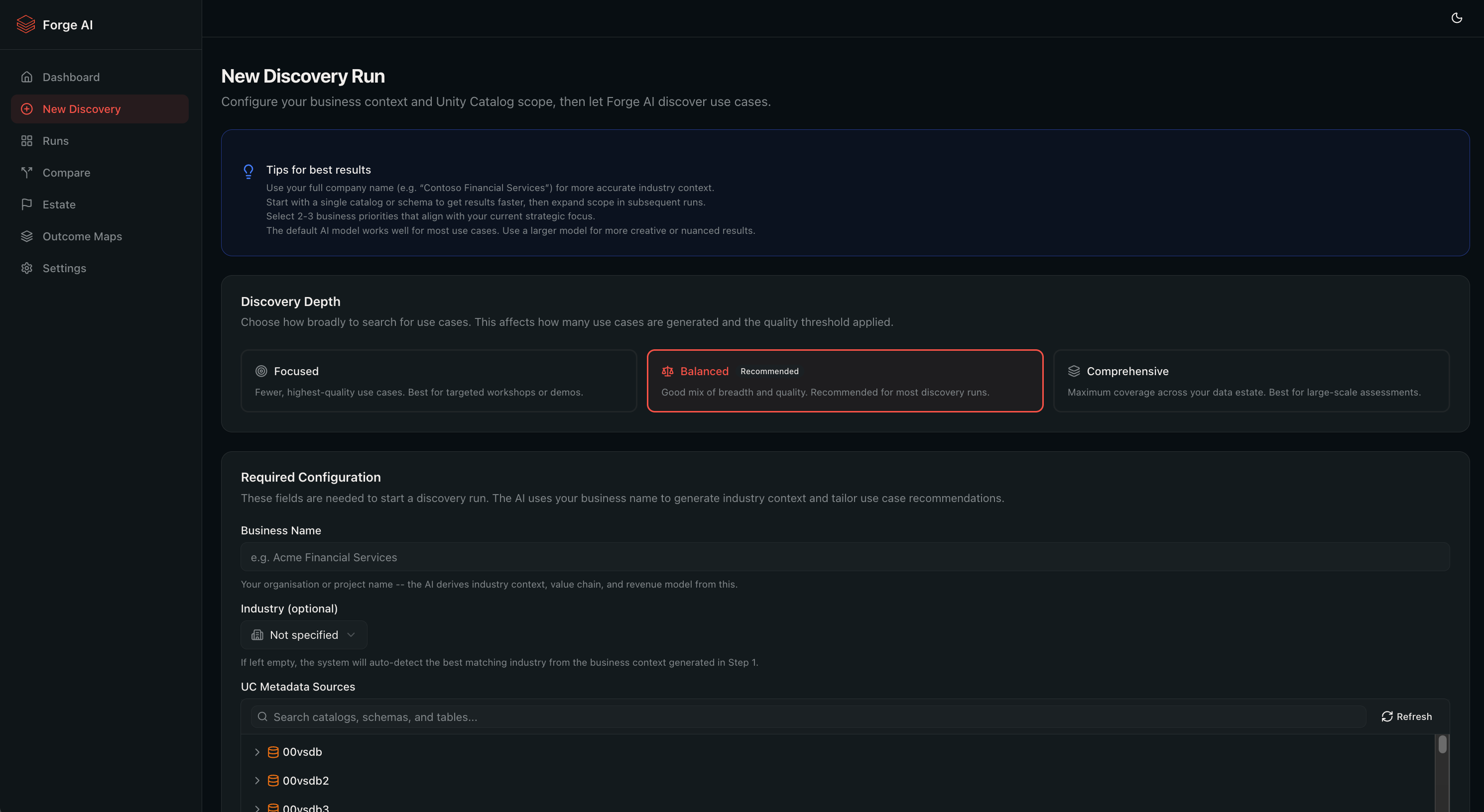 Configuration form