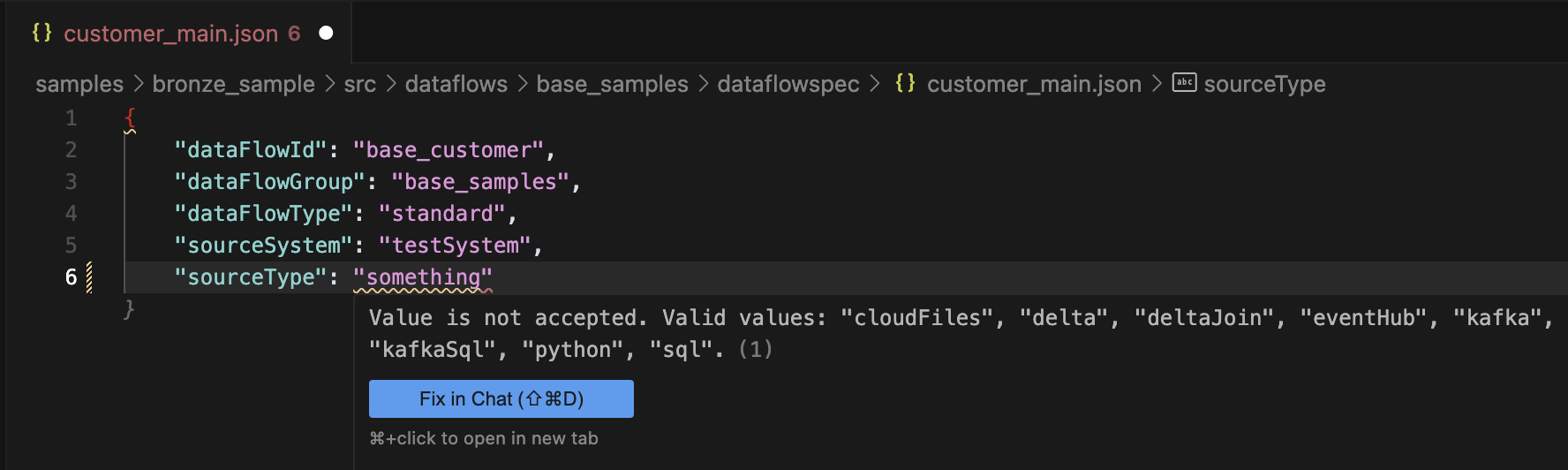 Validation Values