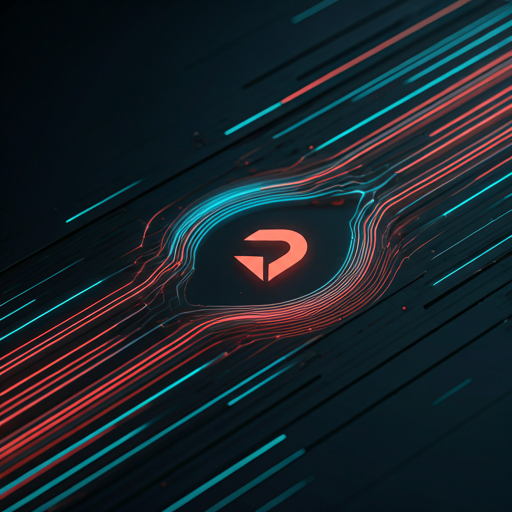 Databricks delta logo with glowing data-flow streaks